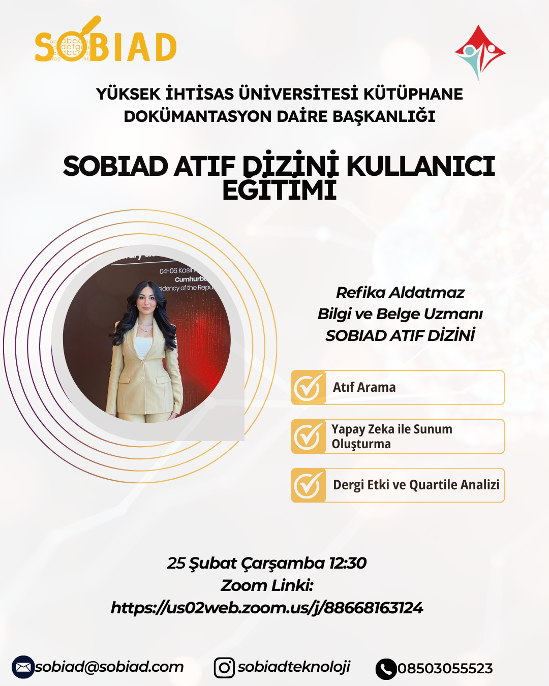 SOBİAD Atıf Dizini Kullanıcı Eğitimi